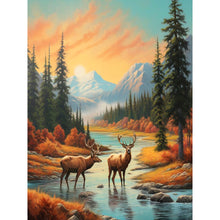 Load image into Gallery viewer, Autumn And Winter Elk 30*40CM (canvas) Full Round Drill Diamond Painting
