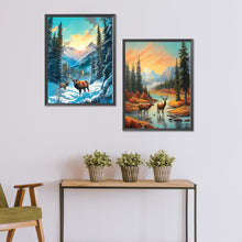 Load image into Gallery viewer, Autumn And Winter Elk 30*40CM (canvas) Full Round Drill Diamond Painting
