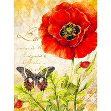 Load image into Gallery viewer, Butterfly Bee And Flower 30*40CM (canvas) Full Round Drill Diamond Painting
