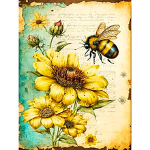 Load image into Gallery viewer, Butterfly Bee And Flower 30*40CM (canvas) Full Round Drill Diamond Painting
