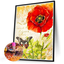 Load image into Gallery viewer, Butterfly Bee And Flower 30*40CM (canvas) Full Round Drill Diamond Painting
