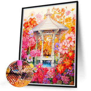 Courtyard And Corner 30*40CM (canvas) Full Round Drill Diamond Painting