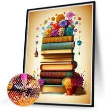 Load image into Gallery viewer, Flowers And Books 30*40CM (canvas) Full Round Drill Diamond Painting
