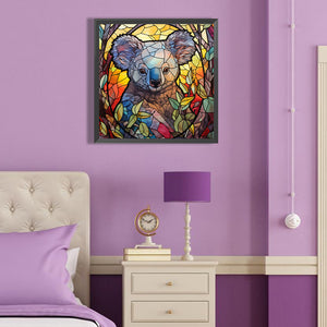 Koala Glass Painting 40*40CM (canvas) Full Round Drill Diamond Painting