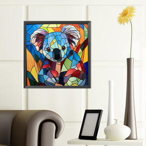 Koala Glass Painting 40*40CM (canvas) Full Round Drill Diamond Painting