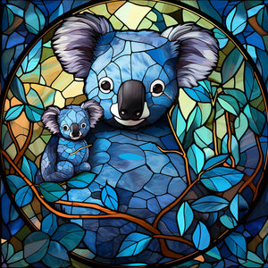 Koala Glass Painting 40*40CM (canvas) Full Round Drill Diamond Painting