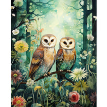 Load image into Gallery viewer, Forest Owl 40*50CM (canvas) Full Round Drill Diamond Painting
