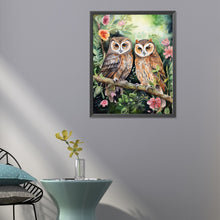 Load image into Gallery viewer, Forest Owl 40*50CM (canvas) Full Round Drill Diamond Painting
