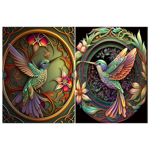 Hummingbird 30*40CM (canvas) Full Round Drill Diamond Painting