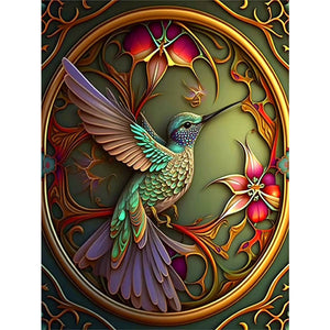 Hummingbird 30*40CM (canvas) Full Round Drill Diamond Painting