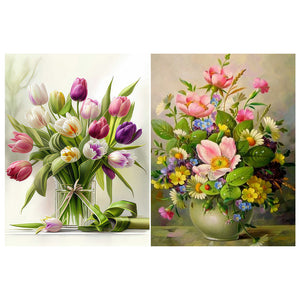 Fresh Bouquet 30*40CM (canvas) Full Round Drill Diamond Painting