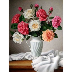 Fresh Bouquet 30*40CM (canvas) Full Round Drill Diamond Painting