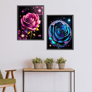 Glitter Rose 30*40CM (canvas) Full Round Drill Diamond Painting