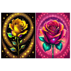 Glitter Rose 30*40CM (canvas) Full Round Drill Diamond Painting