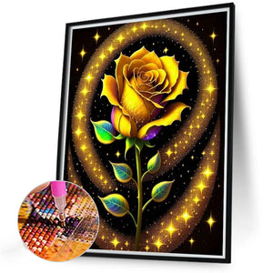 Glitter Rose 30*40CM (canvas) Full Round Drill Diamond Painting