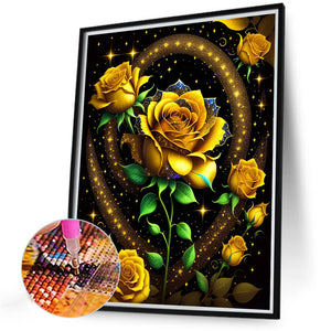 Glitter Rose 30*40CM (canvas) Full Round Drill Diamond Painting