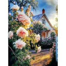 Load image into Gallery viewer, Flower Fence 30*40CM (canvas) Full Round Drill Diamond Painting
