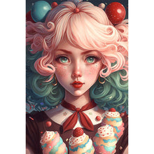 Load image into Gallery viewer, Ice Cream Girl 40*60CM (canvas) Full Round AB Drill Diamond Painting
