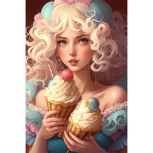 Load image into Gallery viewer, Ice Cream Girl 40*60CM (canvas) Full Round AB Drill Diamond Painting
