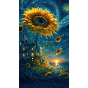 Sunflower 40*70CM (canvas) Full Round AB Drill Diamond Painting
