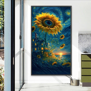 Sunflower 40*70CM (canvas) Full Round AB Drill Diamond Painting