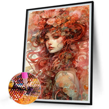 Load image into Gallery viewer, Flower Painted Girl 40*50CM (canvas) Full Round Drill Diamond Painting
