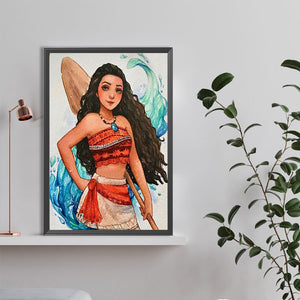 Princess Moana 40*60CM (canvas) Full Round Drill Diamond Painting