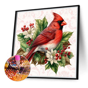 Nordic Cardinal 40*40CM (canvas) Full Round Drill Diamond Painting