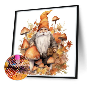 Autumn Mushroom Goblin 40*40CM (canvas) Full Round Drill Diamond Painting