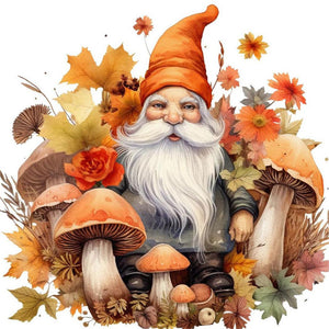 Autumn Mushroom Goblin 40*40CM (canvas) Full Round Drill Diamond Painting