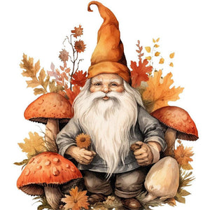 Autumn Mushroom Goblin 40*40CM (canvas) Full Round Drill Diamond Painting