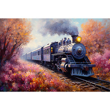 Load image into Gallery viewer, Steam Train 60*40CM (canvas) Full Round Drill Diamond Painting
