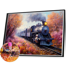 Load image into Gallery viewer, Steam Train 60*40CM (canvas) Full Round Drill Diamond Painting
