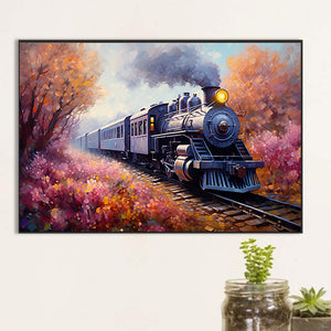 Steam Train 60*40CM (canvas) Full Round Drill Diamond Painting