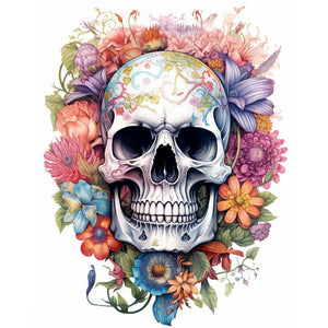 Skull 40*50CM (canvas) Full Round Drill Diamond Painting