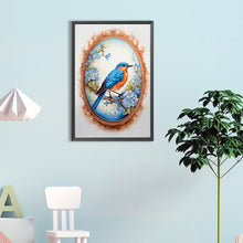 Load image into Gallery viewer, Bluebird In Front Of Painting 40*60CM (canvas) Full Round Drill Diamond Painting
