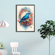 Load image into Gallery viewer, Bluebird In Flower 40*60CM (canvas) Full Round Drill Diamond Painting
