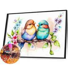 Load image into Gallery viewer, Parrot On Flower Branch 60*40CM (canvas) Full Round Drill Diamond Painting
