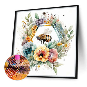 Bee 40*40CM (canvas) Full Round Drill Diamond Painting