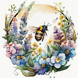 Bee 40*40CM (canvas) Full Round Drill Diamond Painting