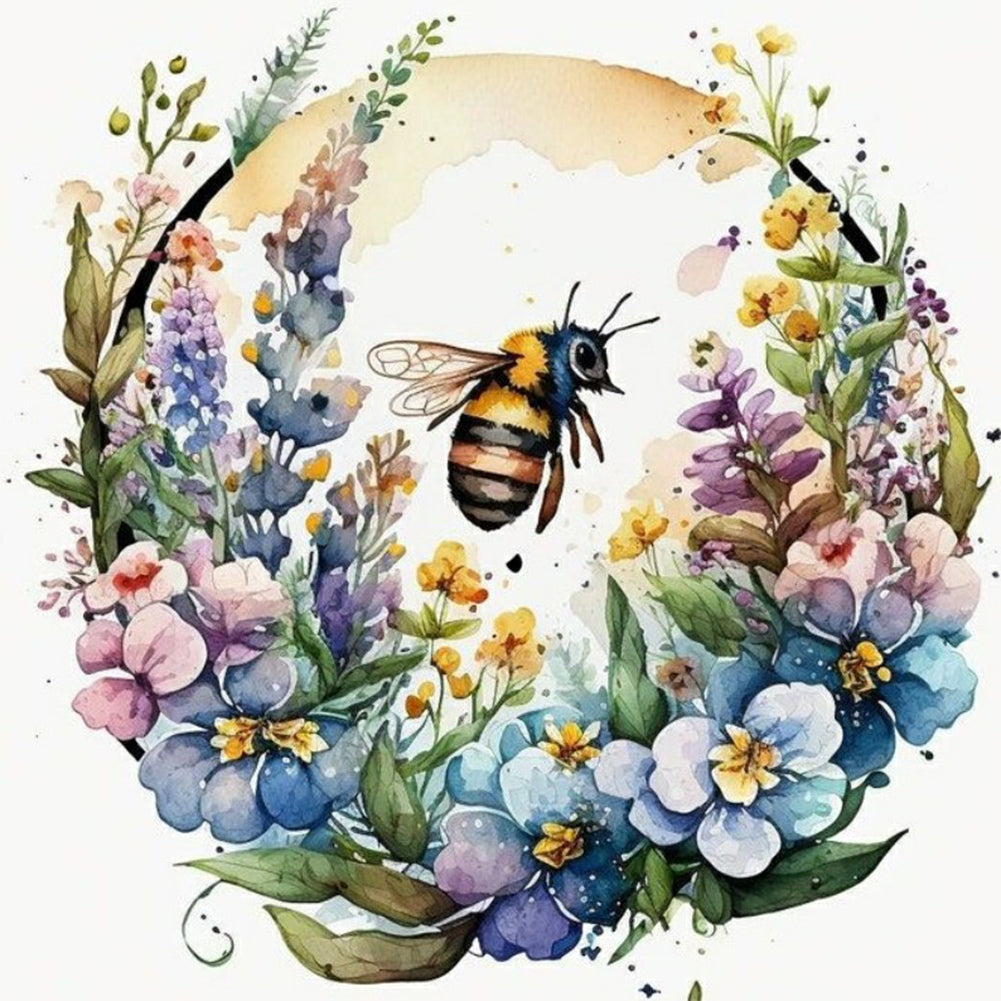 Bee 40*40CM (canvas) Full Round Drill Diamond Painting