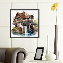 Load image into Gallery viewer, House By The River 40*40CM (canvas) Full Round Drill Diamond Painting
