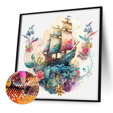 Load image into Gallery viewer, Flower Boat 40*40CM (canvas) Full Round Drill Diamond Painting
