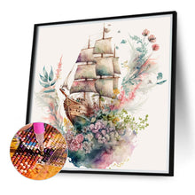 Load image into Gallery viewer, Flower Boat 40*40CM (canvas) Full Round Drill Diamond Painting
