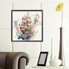 Load image into Gallery viewer, Flower Boat 40*40CM (canvas) Full Round Drill Diamond Painting
