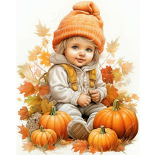 Load image into Gallery viewer, Doll In Pumpkin Pile 40*50CM (canvas) Full Round Drill Diamond Painting
