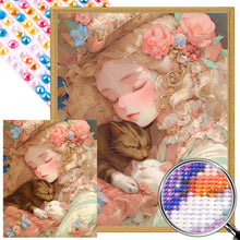 Load image into Gallery viewer, Retro Girl 40*50CM (canvas) Full Round AB Drill Diamond Painting
