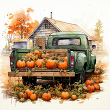 Load image into Gallery viewer, Autumn Pumpkin Vintage Car 40*40CM (canvas) Full Round Drill Diamond Painting
