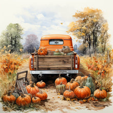 Load image into Gallery viewer, Autumn Pumpkin Vintage Car 40*40CM (canvas) Full Round Drill Diamond Painting
