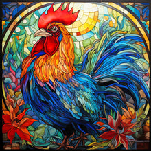 Load image into Gallery viewer, Rooster Glass Painting 40*40CM (canvas) Full Round Drill Diamond Painting
